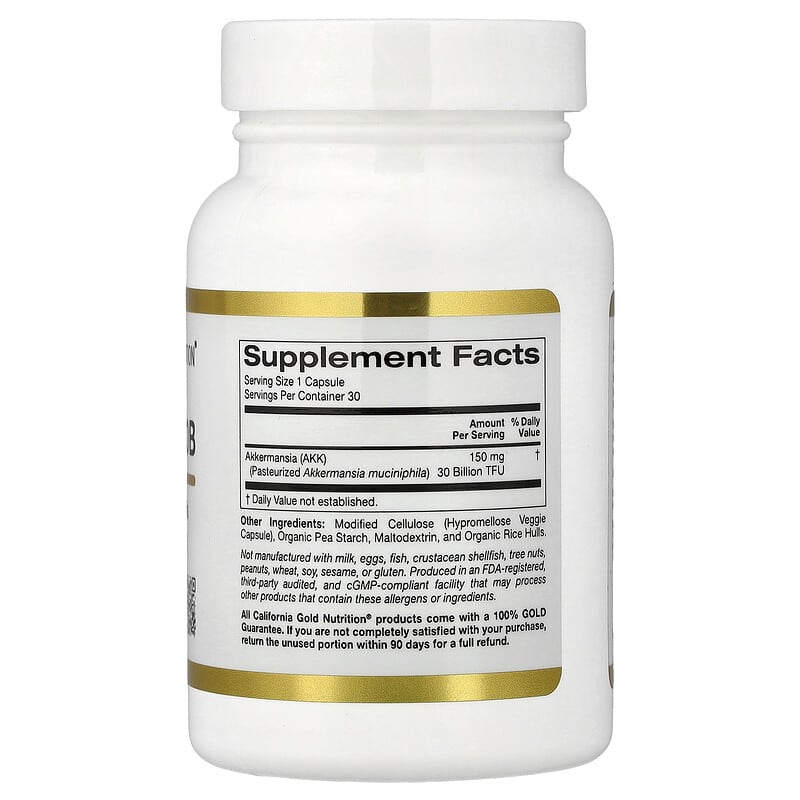 California Gold Nutrition, Akkermansia 30B, 30 Veggie Capsules (150 mg per Capsule)