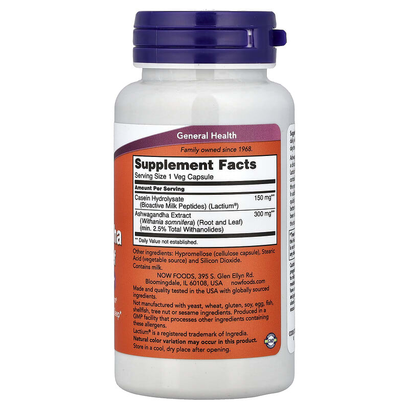 NOW Foods, Ashwagandha Stress Relief, 60 Veg Capsules