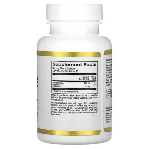 California Gold Nutrition, Benfotiamine, 300 mg, 90 Veg Capsules