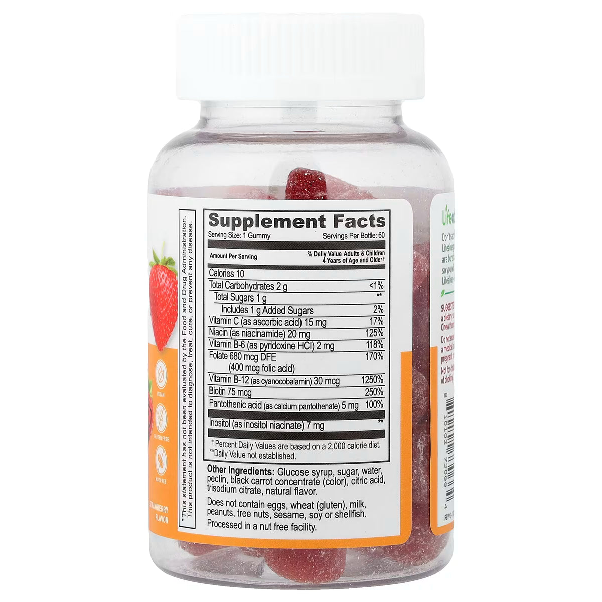 Lifeable, Kids B Complex + Vitamin C Gummies, Strawberry, 60 Gummies