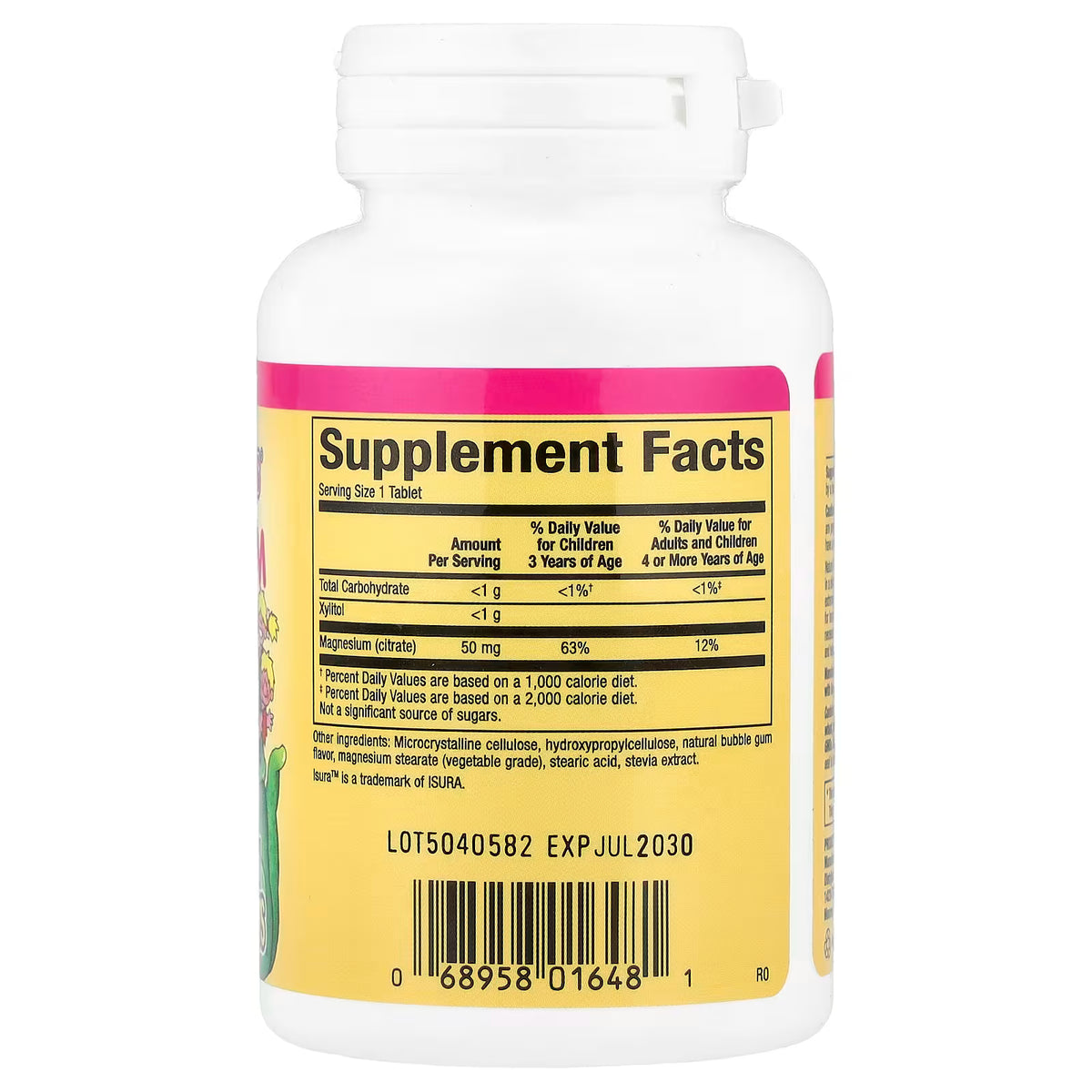 Natural Factors, Big Friends®, Magnesium Citrate, Bubble Gum, 50 mg, 60 Chewable Tablets