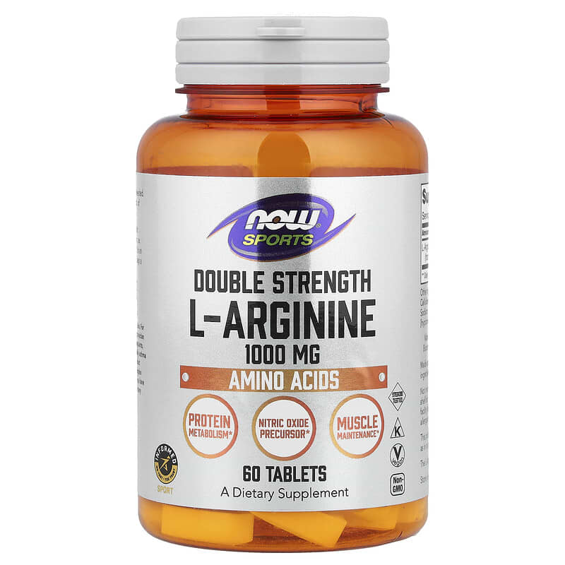NOW Foods, Sports, L-Arginine, 1,000 mg, 60 Tablets