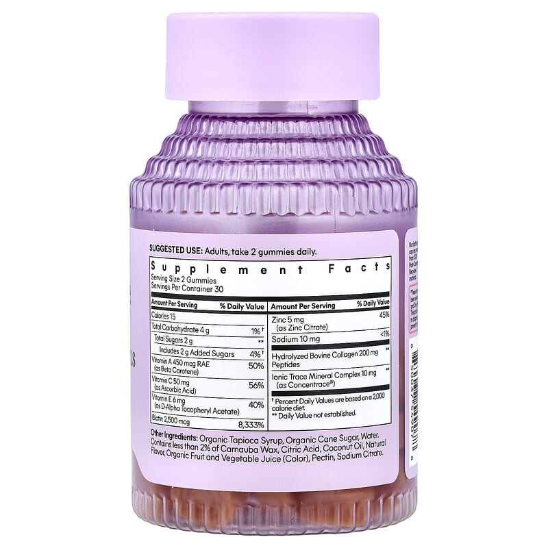 Lemme, Glow, Hair, Skin & Nails Gummies, Peach, 60 Gummies