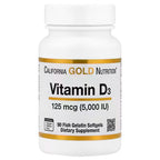 California Gold Nutrition, Vitamin D3, 125 mcg (5,000 IU), 90 Fish Gelatin Softgels