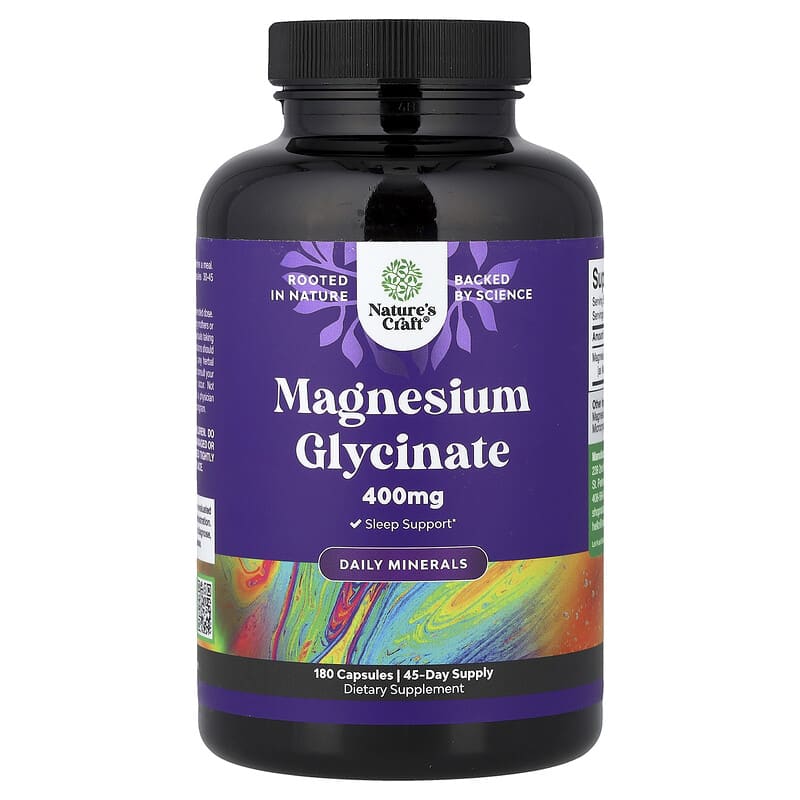 Nature's Craft, Magnesium Glycinate, 400 mg, 180 Capsules