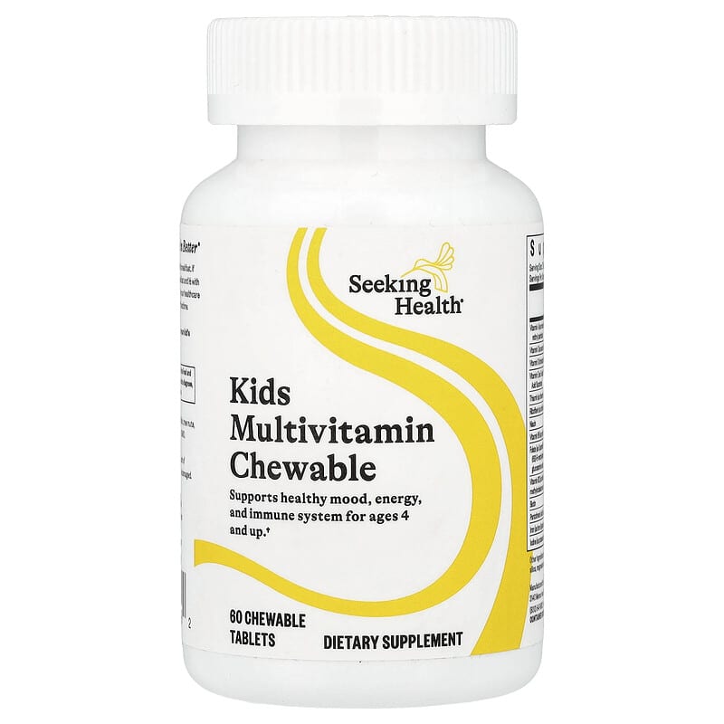 Seeking Health, Kids Multivitamin Chewable, Ages 4 and Up, 60 Chewable Tablets