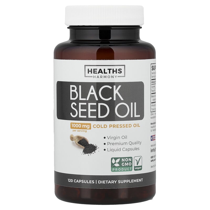Healths Harmony, Black Seed Oil, 120 Capsules (500 mg per Capsule)