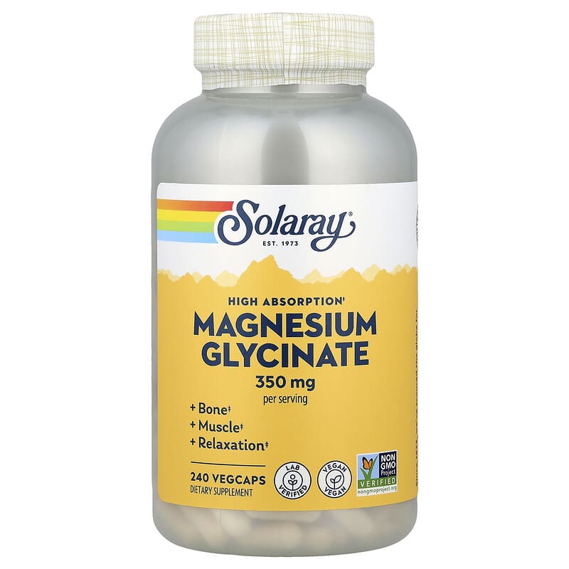 Solaray, High Absorption Magnesium Glycinate, 240 veg caps