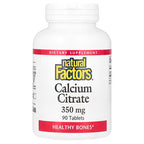 Natural Factors, Calcium Citrate, 350 mg, 90 Tablets