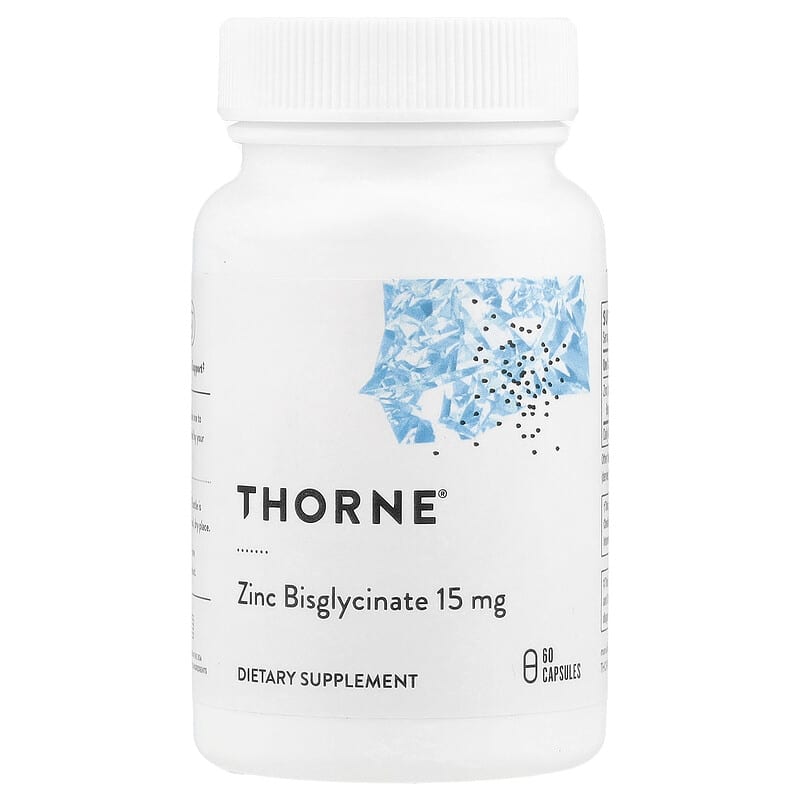 Thorne, Zinc Bisglycinate, 15 mg, 60 Capsules