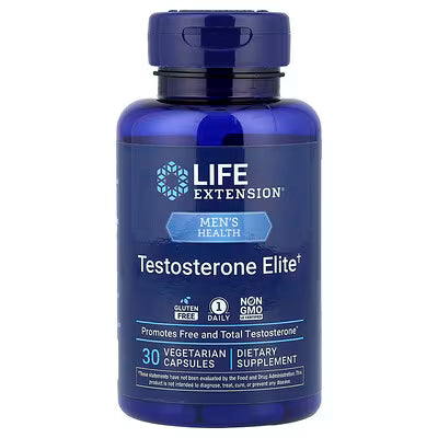 Life Extension, Men's Health, Testosterone Elite, 30 Vegetarian Capsules