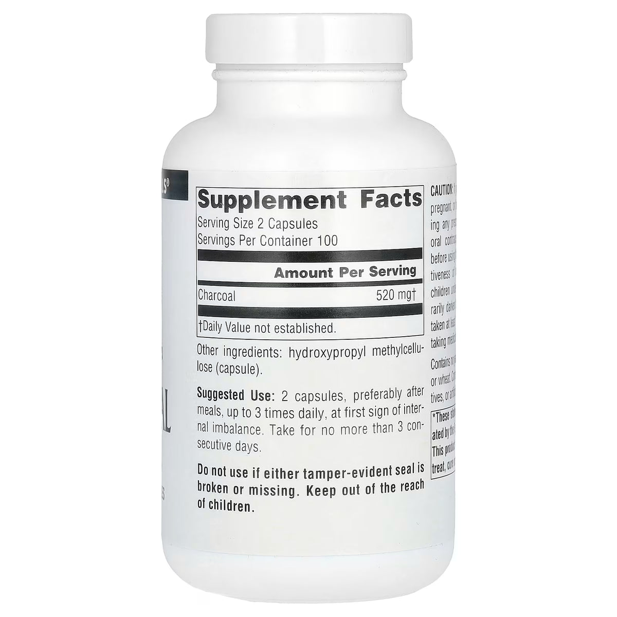Source Naturals, 100% Pure Activated Charcoal, 260 mg , 200 Capsules