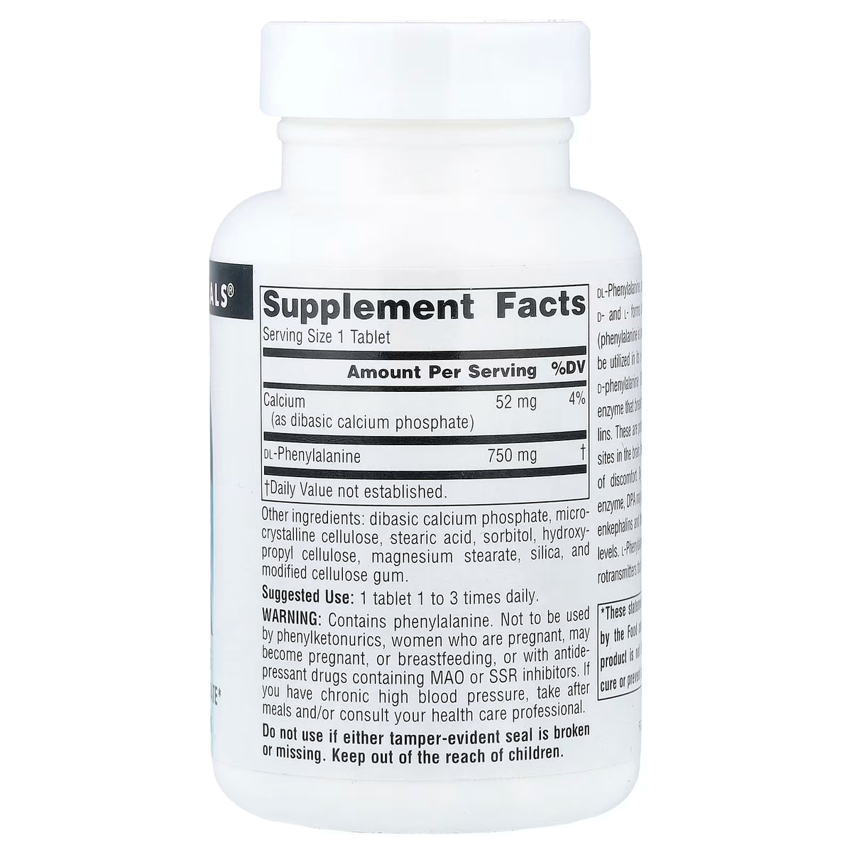 Source Naturals, DLPA, 750 mg, 60 Tablets