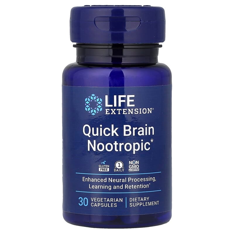 Life Extension, Quick Brain Nootropic, 30 Vegetarian Capsules