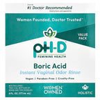 pH-D Feminine Health, Boric Acid, Instant Vaginal Odor Rinse, 2 Bottles & 2 Nozzles , 6 fl oz (177.44 ml)