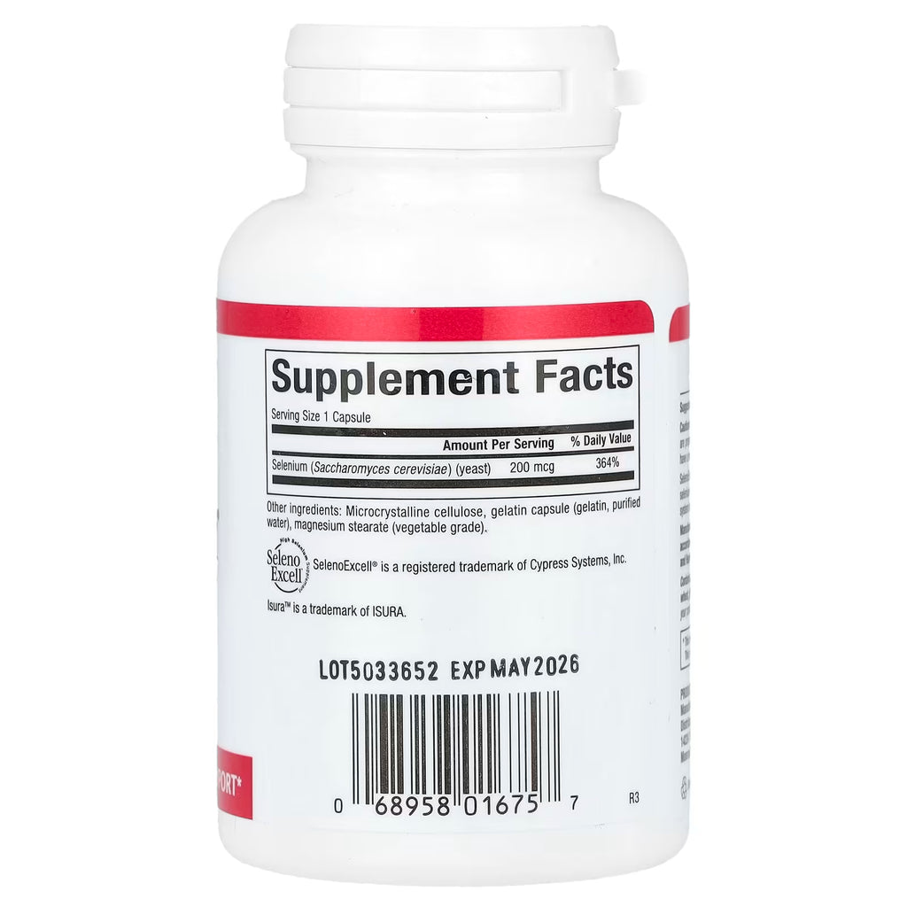 Natural Factors, SelenoExcell, Selenium, 200 mcg, 90 Capsules