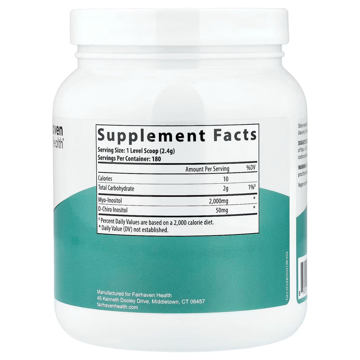 Fairhaven Health, Myo & D-Chiro Inositol Powder , 15 oz (432 g)