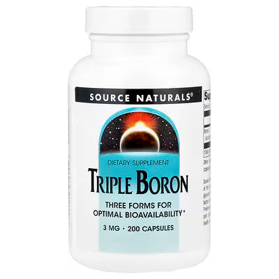 Source Naturals, Triple Boron, 3 mg, 200 Capsules
