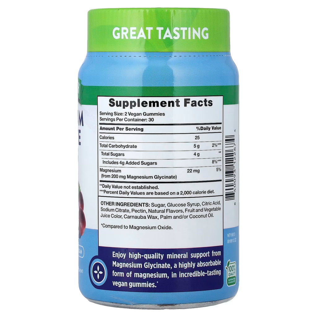 Nature's Truth, Magnesium Glycinate Gummies, Delicious Sour Grape, 60 Gummies