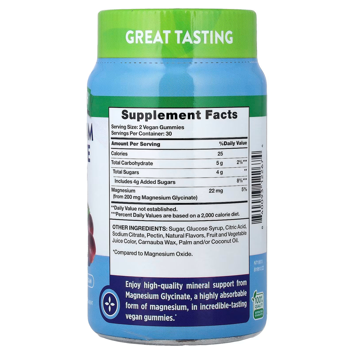 Nature's Truth, Magnesium Glycinate Gummies, Delicious Sour Grape, 60 Gummies
