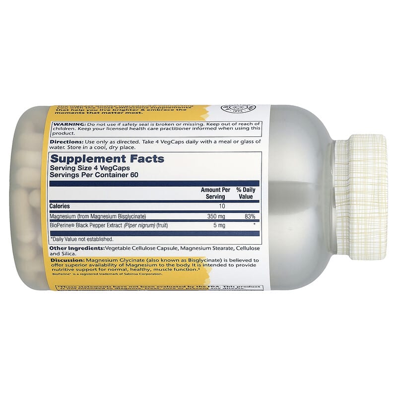 Solaray, High Absorption Magnesium Glycinate, 240 veg caps