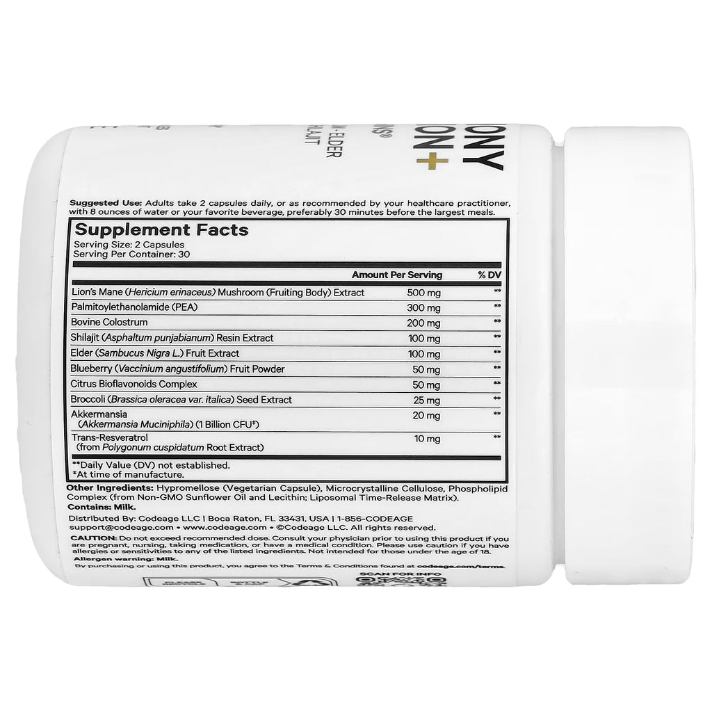 Codeage, GLP-Harmony Companion+, 60 Vegetable Capsules
