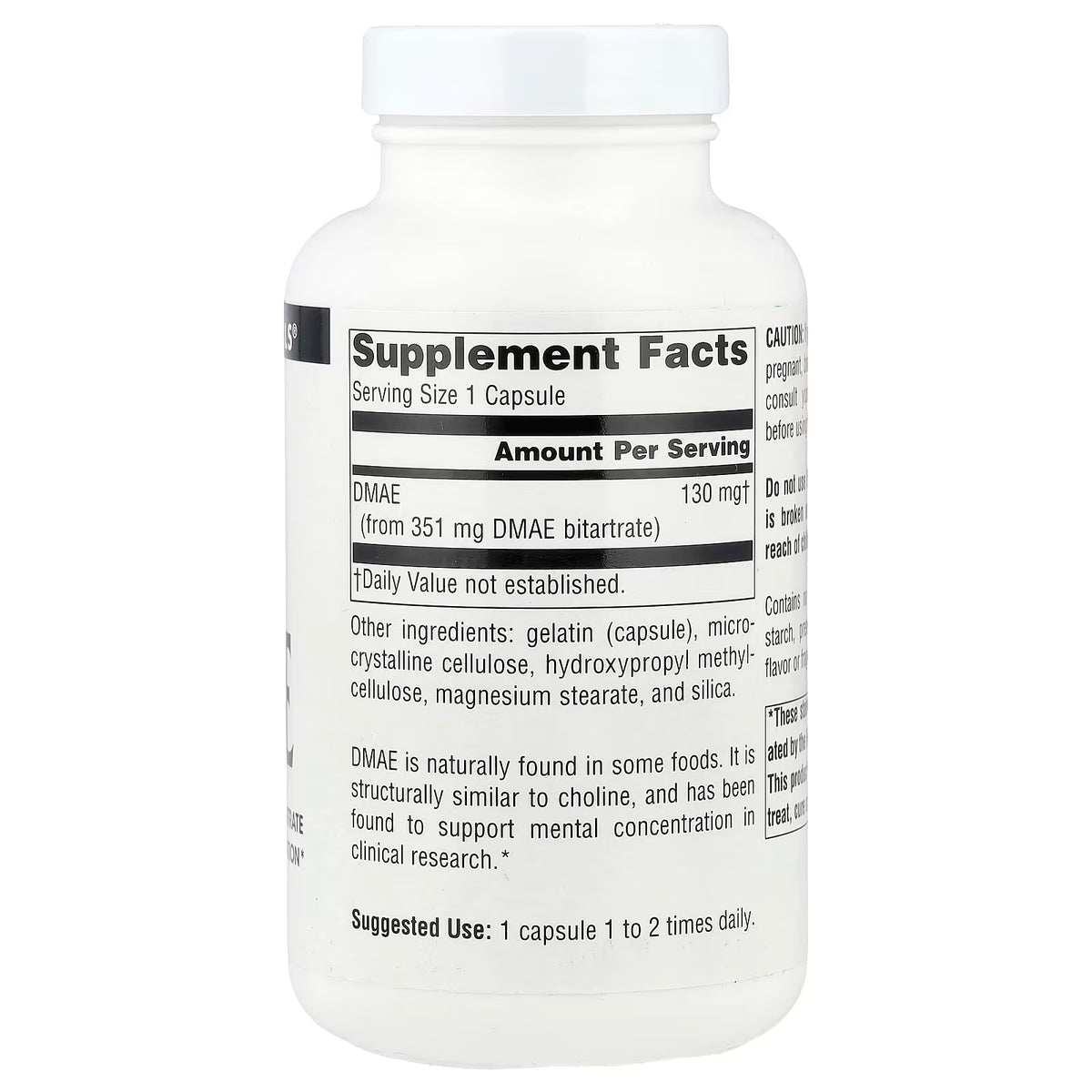 Source Naturals, DMAE, 351 mg, 200 Capsules