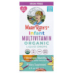 MaryRuth's, Organic Infant Multivitamin Liquid Drops, 6-12 Months, Orange Vanilla, 2 fl oz (60 ml)