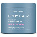 BodyHealth Body Calm Enhanced with PerfectAmino, High Absorption Magnesium Powder for Sleep, Berry Lemon (40 Servings)