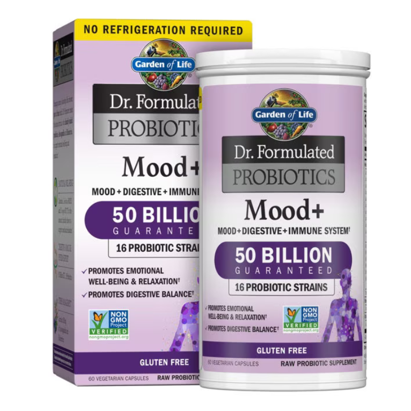 Garden of Life, Dr. Formulated Probiotics, Mood+, 60 Veggie Capsules