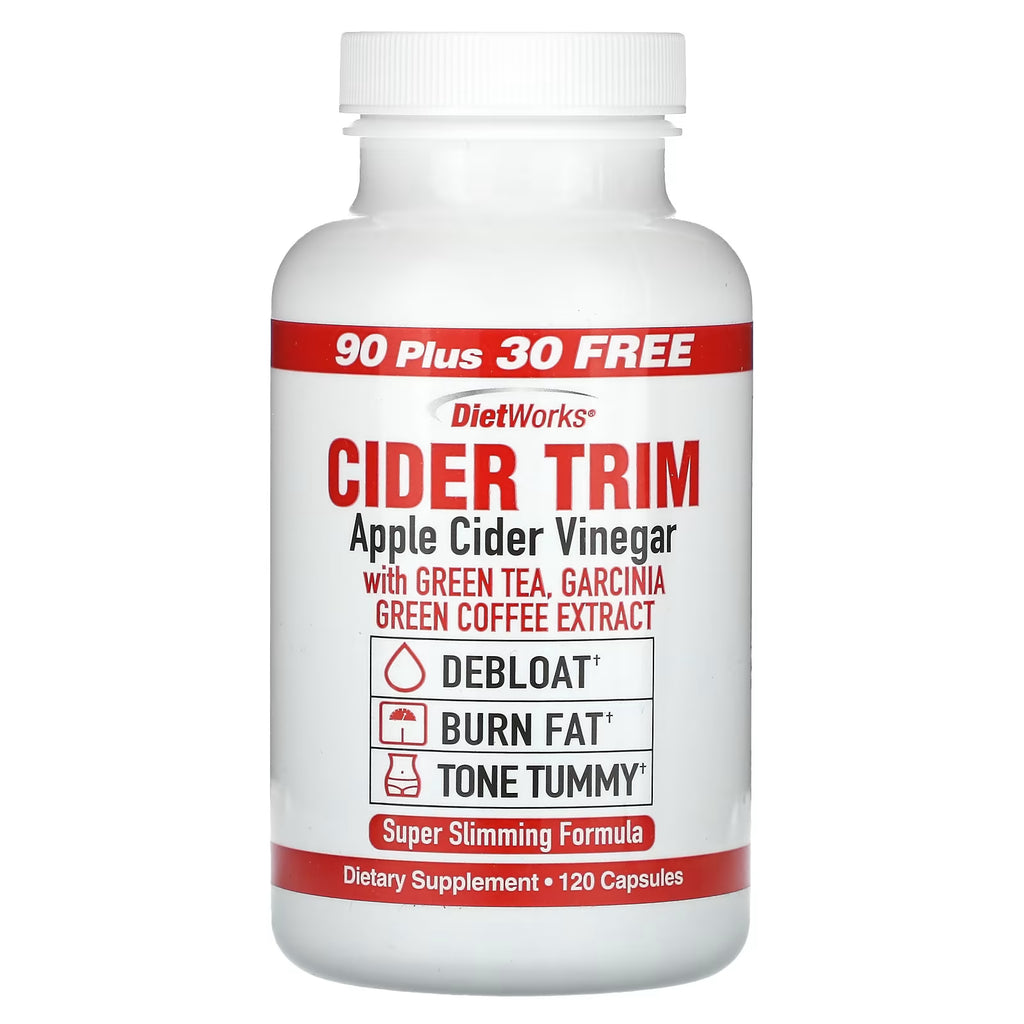 DietWorks, Cider Trim, Apple Cider Vinegar, 120 Capsules