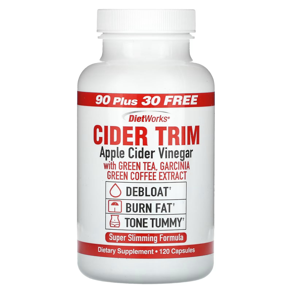 DietWorks, Cider Trim, Apple Cider Vinegar, 120 Capsules