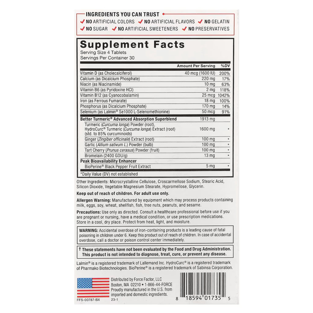 Force Factor, Better Turmeric®, 120 Tablets
