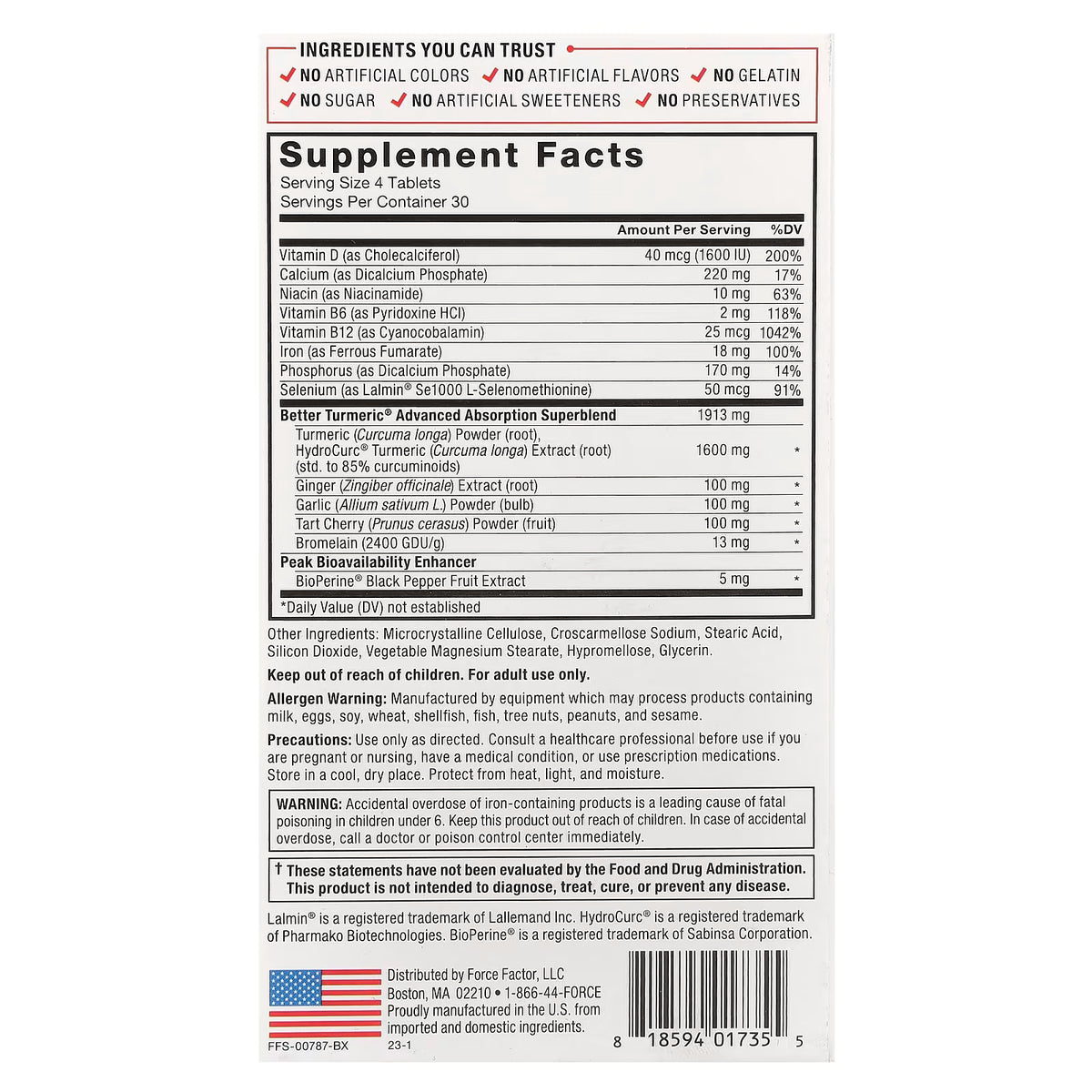 Force Factor, Better Turmeric®, 120 Tablets