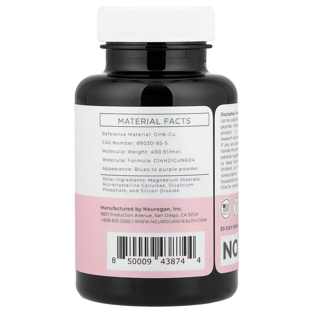 Neurogan Health, GHK-CU Copper Peptide, 120 mcg, 60 Tablets