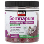 Force Factor, Somnapure®, Great Tasting Melatonin Gummies, Dream Berry, 120 Gummies (5 mg per Gummy)