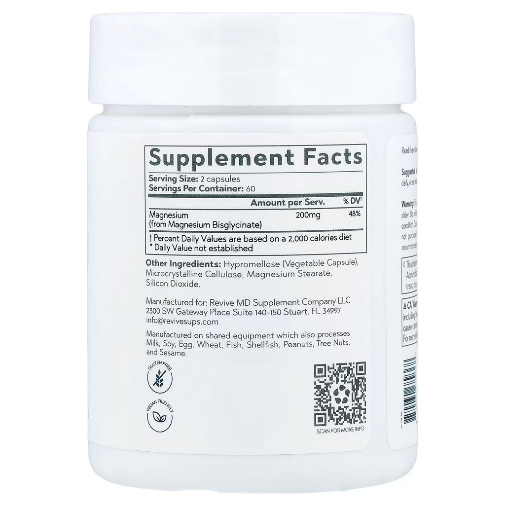 Revive, Magnesium Glycinate, 120 Vegetarian Capsules (100 mg per Capsule)