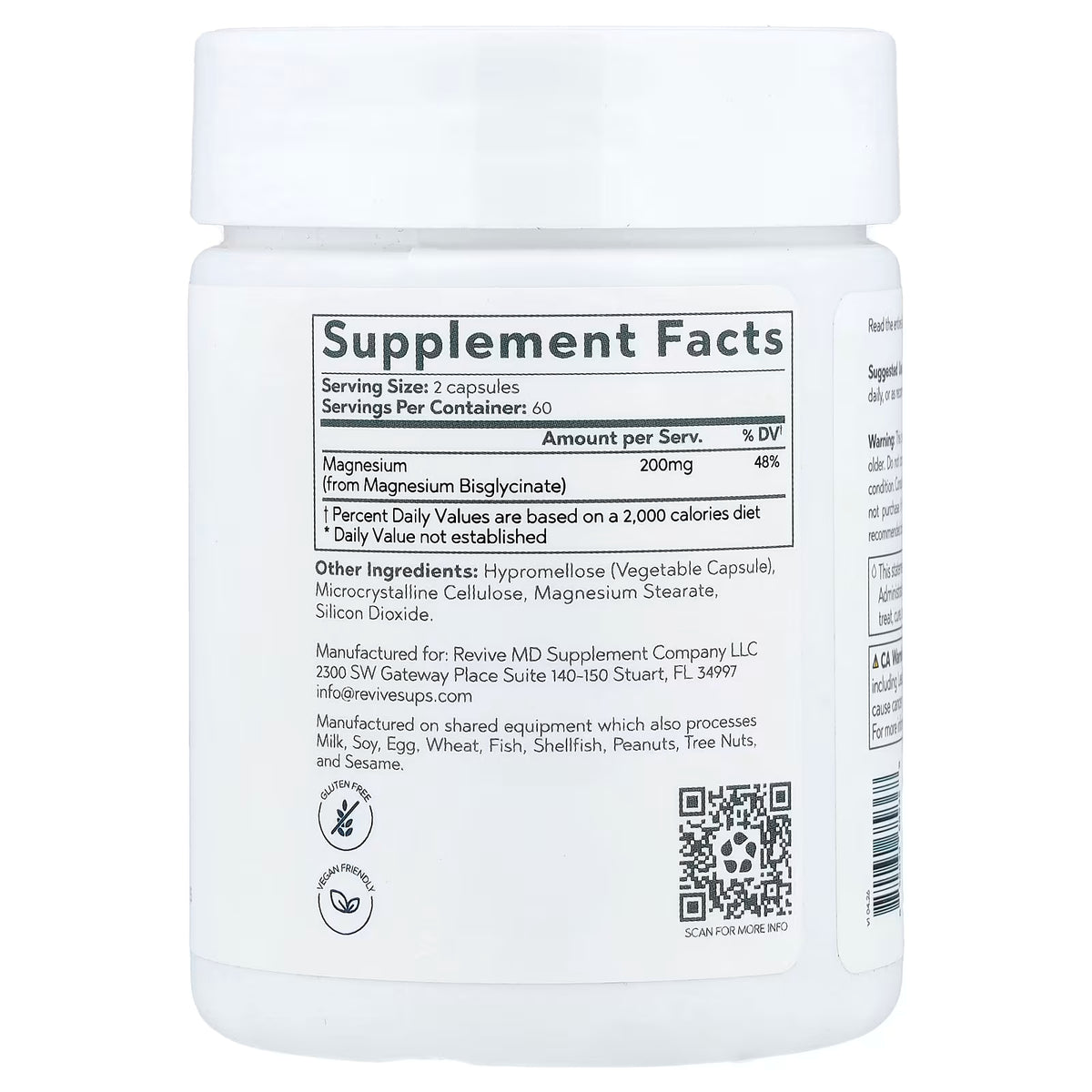 Revive, Magnesium Glycinate, 120 Vegetarian Capsules (100 mg per Capsule)