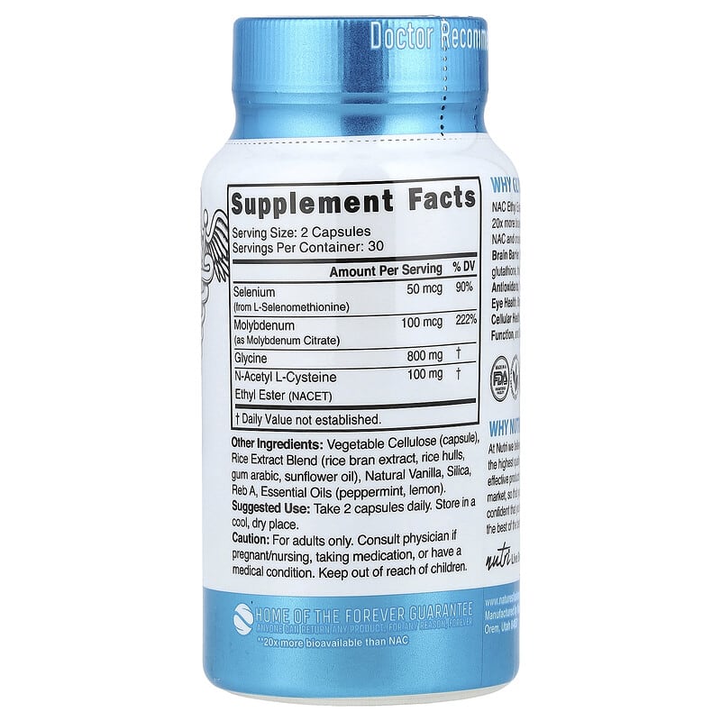 Nutri, Glynac-ET, 60 Vegan Capsules