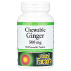 Natural Factors, Chewable Ginger, 500 mg, 90 Chewable Tablets