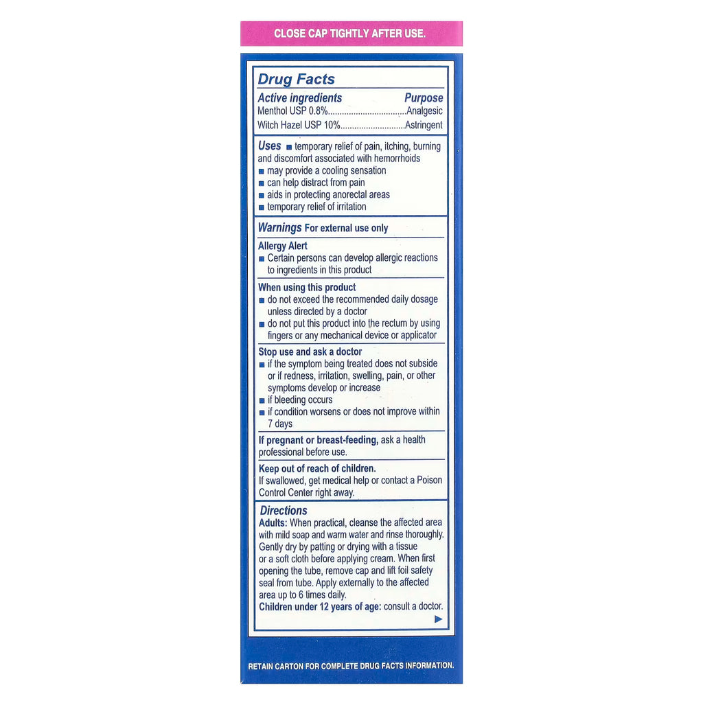Earth's Care, Hemorrhoid Relief Cream, 1 oz (28 g)