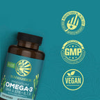 Sunwarrior, Premium Omega-3, DHA & EPA + 6, 7, 9 With Chlorophyll, 60 Vegan Softgels