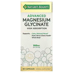 Nature's Bounty, Advanced Magnesium Glycinate, High Absorption, 90 Capsules (120 mg per Capsule)