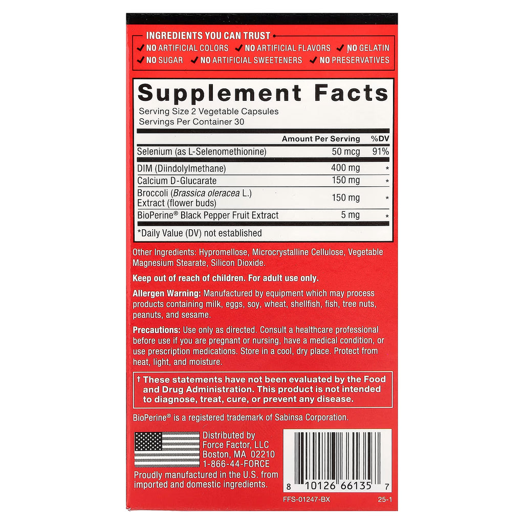 Force Factor, Fundamentals, DIM Max, 60 Vegetable Capsules