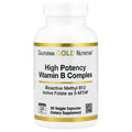 California Gold Nutrition, High Potency Vitamin B Complex with Methyl Folate & Methyl B12, 90 Veggie Capsules