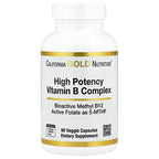 California Gold Nutrition, High Potency Vitamin B Complex with Methyl Folate & Methyl B12, 90 Veggie Capsules