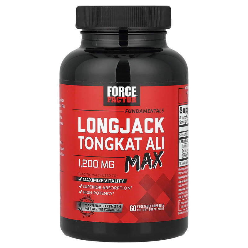 Force Factor, Fundamentals, LongJack Tongkat Ali Max, 60 Veg Capsules
