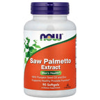 NOW Foods, Saw Palmetto Extract with Pumpkin Seed Oil and Zinc, 160 mg, 90 Softgels