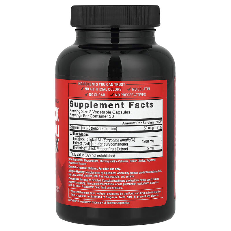 Force Factor, Fundamentals, LongJack Tongkat Ali Max, 60 Veg Capsules
