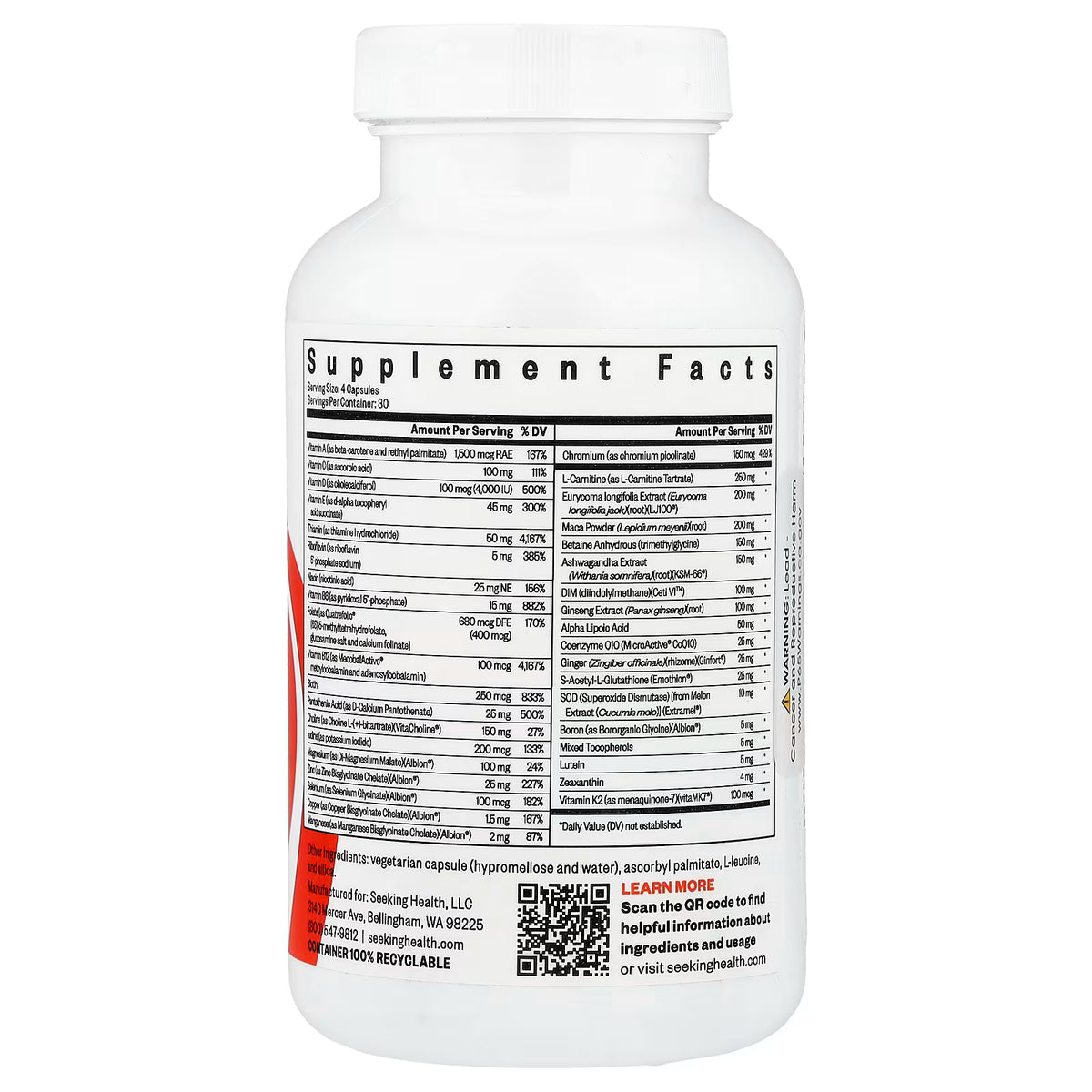 Seeking Health, Optimal Man™, 120 Capsules